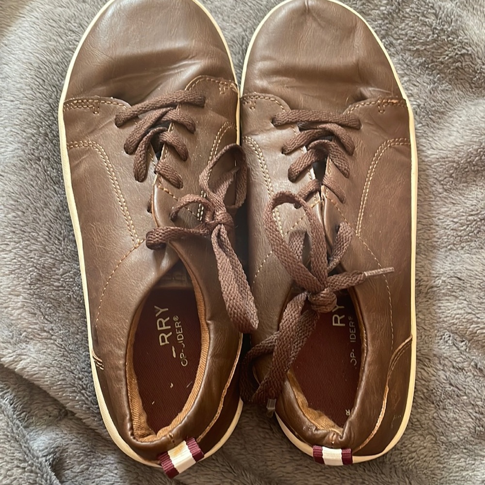 Boys Brown Sperry Dress shoes Size 4.5M